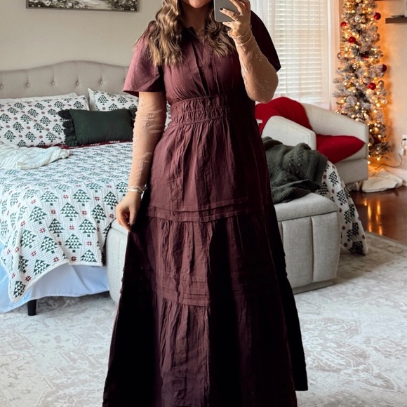 Called To Surf Dresses & Skirts - Citrus Textured Dress- Burgundy